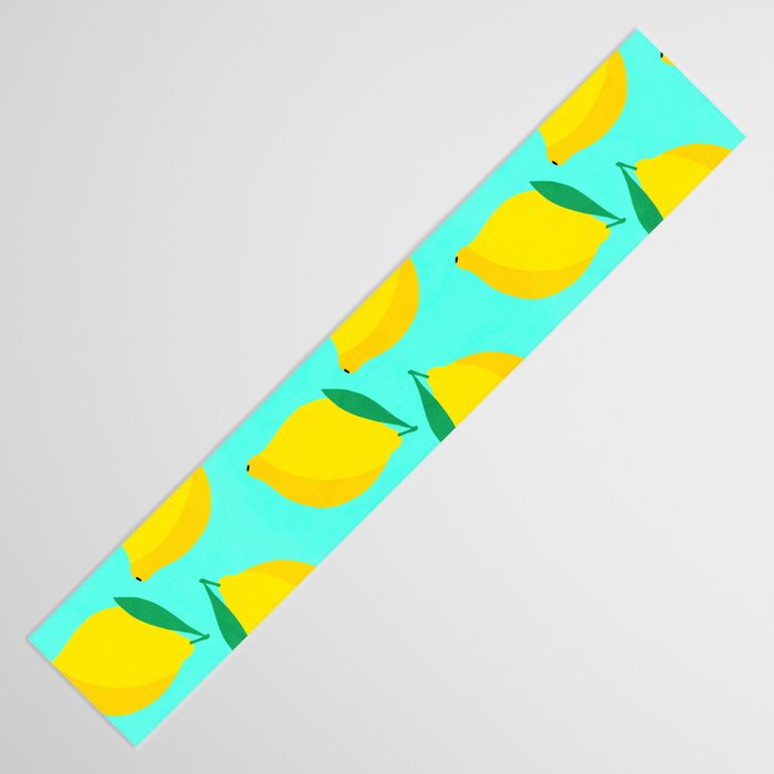 Bold and Vibrant Minimal Lemon Pattern Table Runner Gallery Image 3