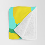 Bold and Vibrant Minimal Lemon Pattern Throw Blanket Gallery Image 3