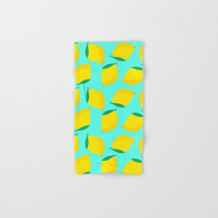 Bold and Vibrant Minimal Lemon Pattern Bath Towel Gallery Image 1