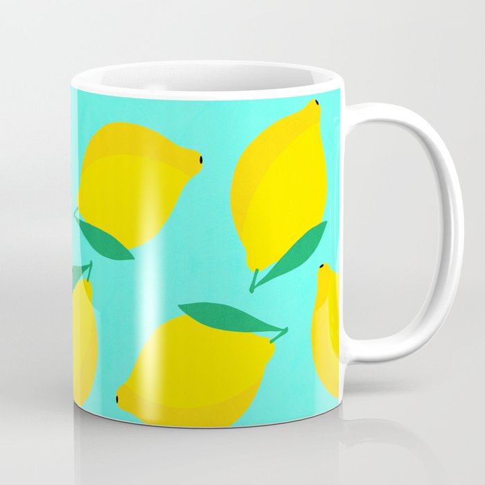 Bold and Vibrant Minimal Lemon Pattern Coffee Mug Gallery Image 1