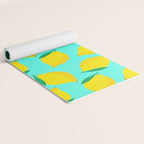 Bold and Vibrant Minimal Lemon Pattern Yoga Mat Gallery Image 2