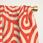 SWIRL Cayenne and Almond Window Curtain Gallery Image 2