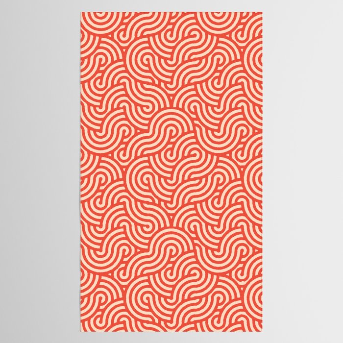 SWIRL Cayenne and Almond Tablecloth Gallery Image 2