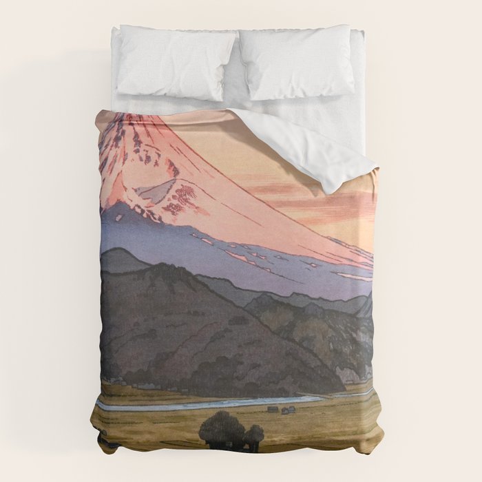Yoshida Toshi Mt Fuji from Ohito Morning Duvet Cover Gallery Image 6