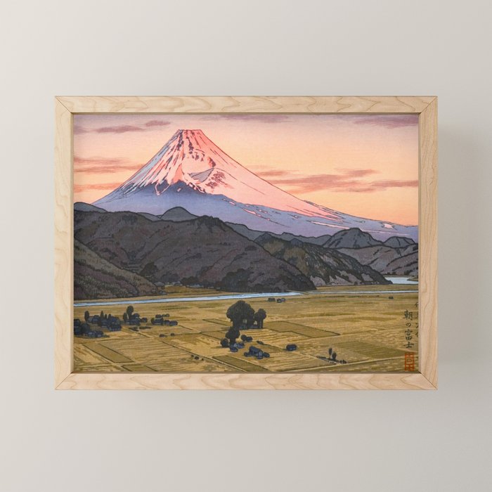 Yoshida Toshi Mt Fuji from Ohito Morning Mini Art Print Gallery Image 1