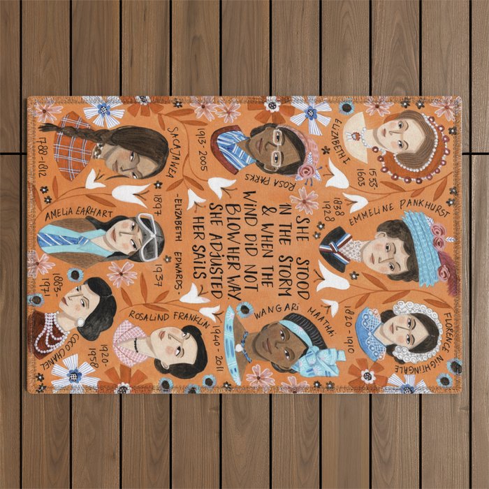 International womens day motivational strong women in history Outdoor Rug Gallery Image 1