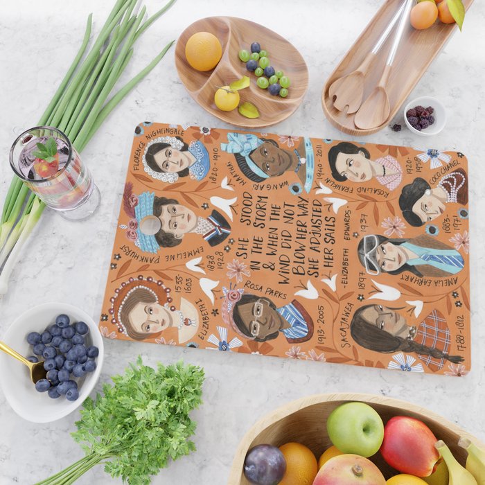 International womens day motivational strong women in history Cutting Board Gallery Image 2