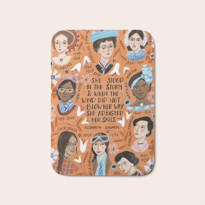International womens day motivational strong women in history Bath Mat Gallery Image 1