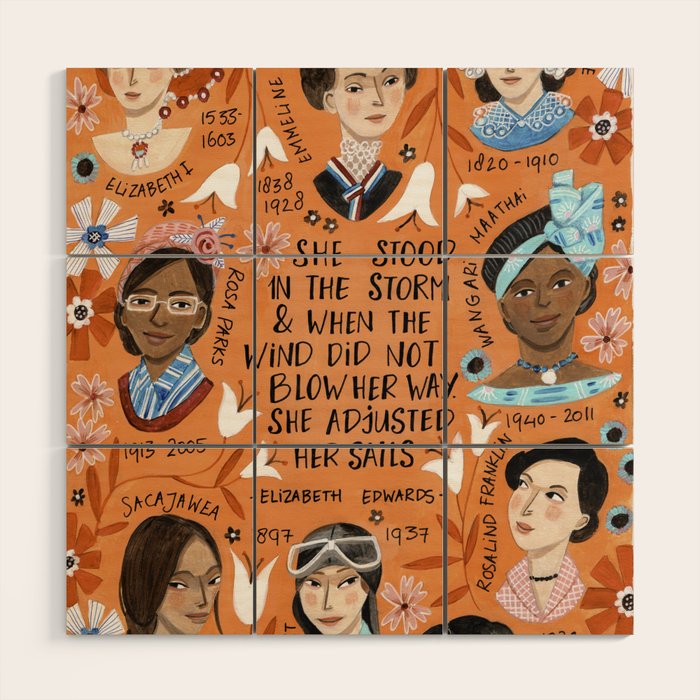 International womens day motivational strong women in history Wood Wall Art Gallery Image 1