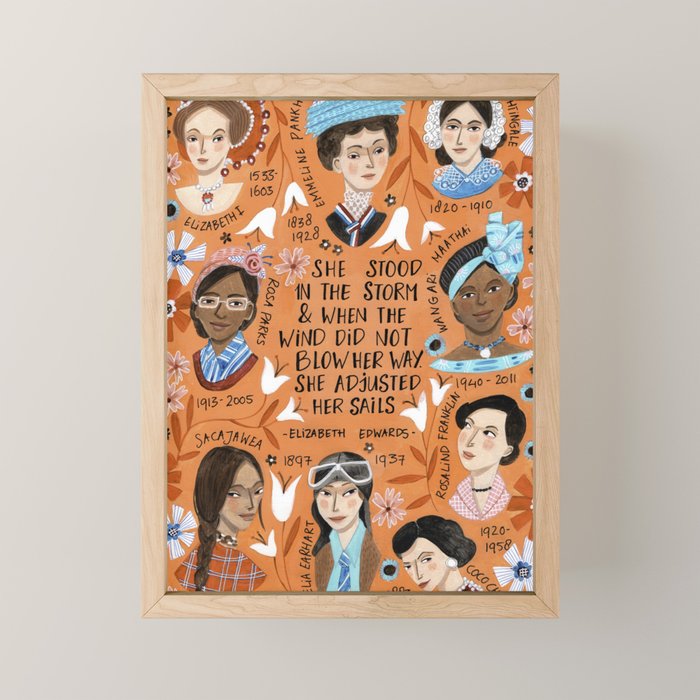 International womens day motivational strong women in history Mini Art Print Gallery Image 1