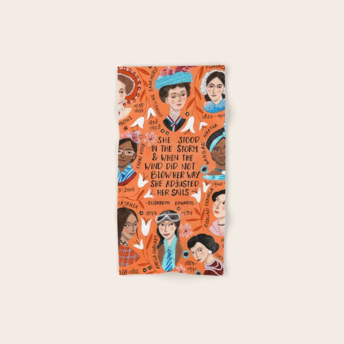 International womens day motivational strong women in history Bath Towel Gallery Image 1