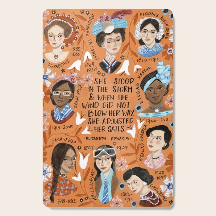 International womens day motivational strong women in history Cutting Board Gallery Image 1