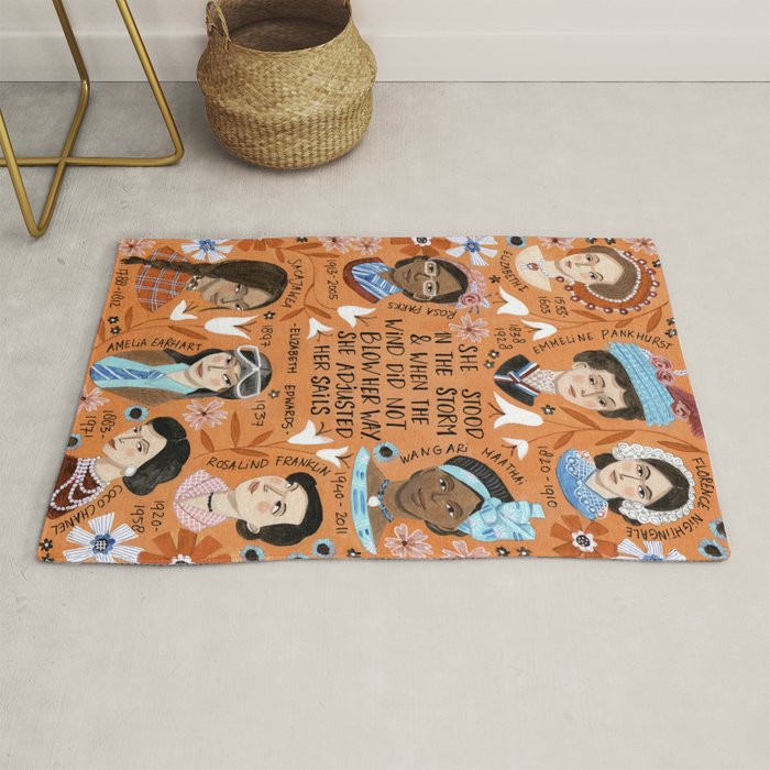 International womens day motivational strong women in history Rug Gallery Image 1