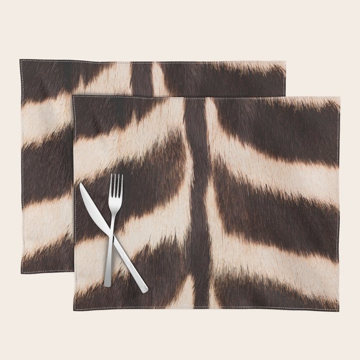 Zebra - zebra stripes -zebra skin - genuine - beautiful  Placemat Gallery Image 1
