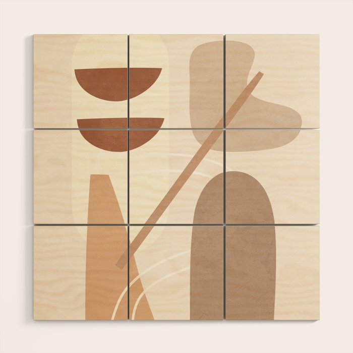Abstract Shapes No 23 Wood Wall Art Gallery Image 1