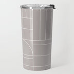 Deco Geometric 04 Grey Travel Mug Gallery Image 2