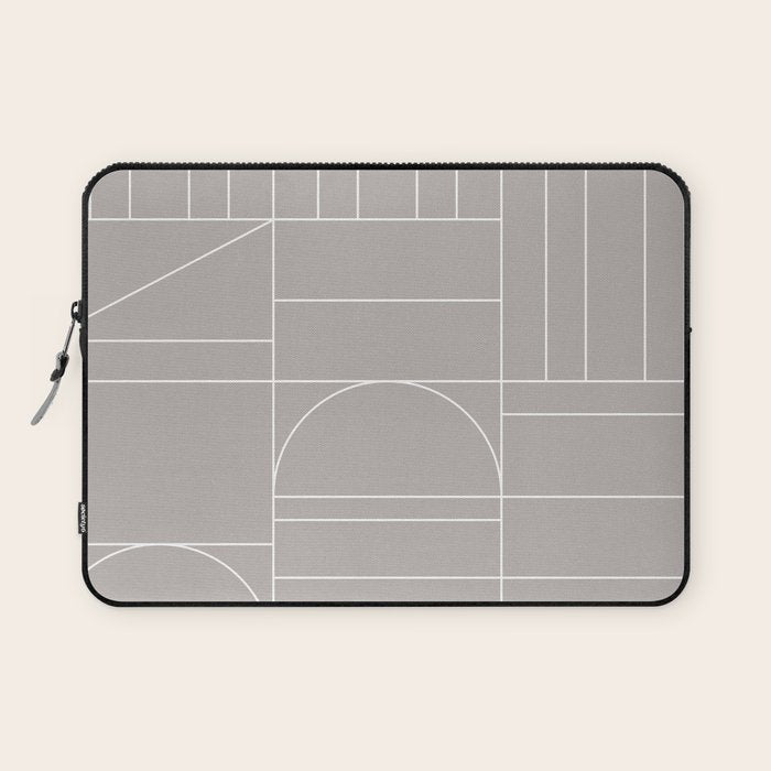 Deco Geometric 04 Grey Laptop Sleeve Gallery Image 1