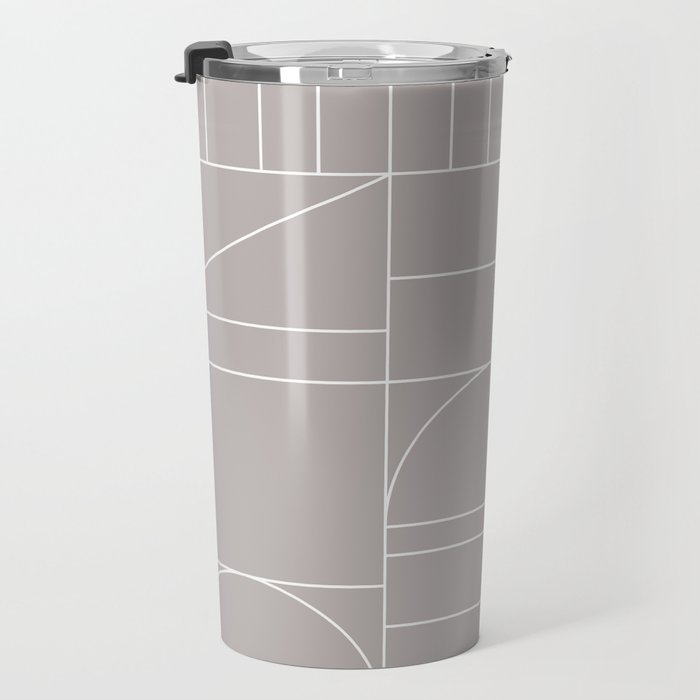 Deco Geometric 04 Grey Travel Mug Gallery Image 3