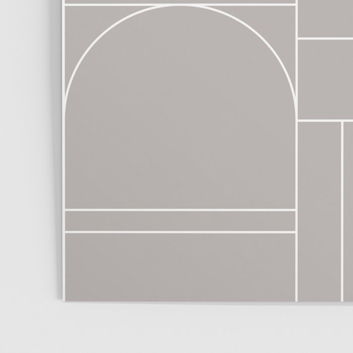 Deco Geometric 04 Grey Poster Gallery Image 3