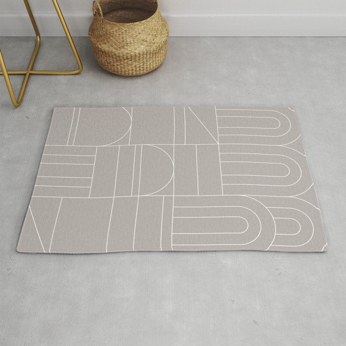 Deco Geometric 04 Grey Rug Gallery Image 1