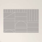 Deco Geometric 04 Grey Welcome Mat Gallery Image 1