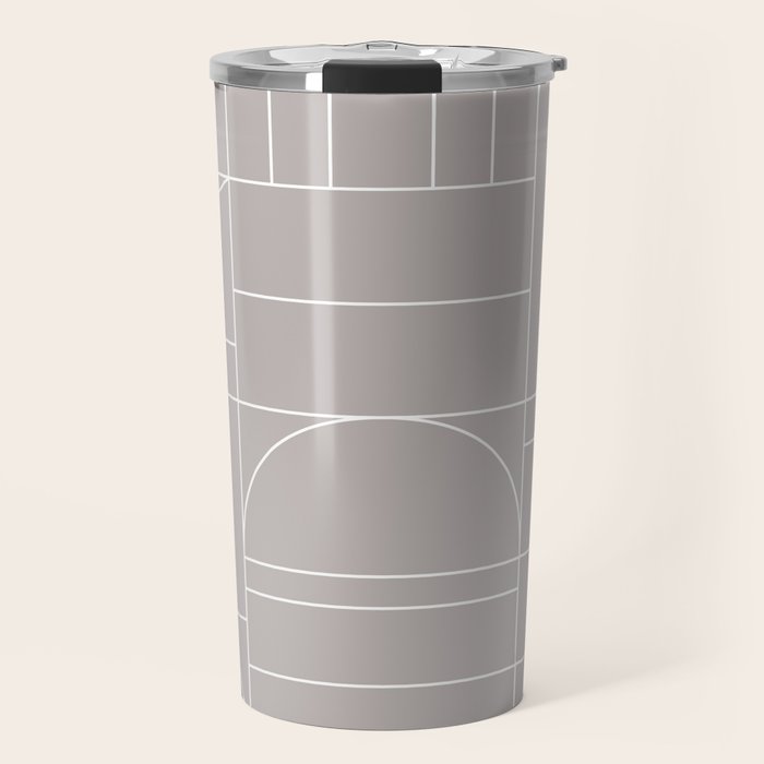 Deco Geometric 04 Grey Travel Mug Gallery Image 1