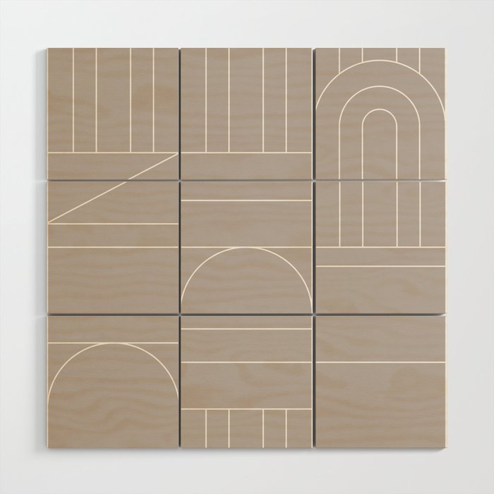 Deco Geometric 04 Grey Wood Wall Art Gallery Image 1