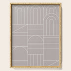 Deco Geometric 04 Grey Serving Tray Gallery Image 1