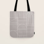 Deco Geometric 04 Grey Tote Bag Gallery Image 1