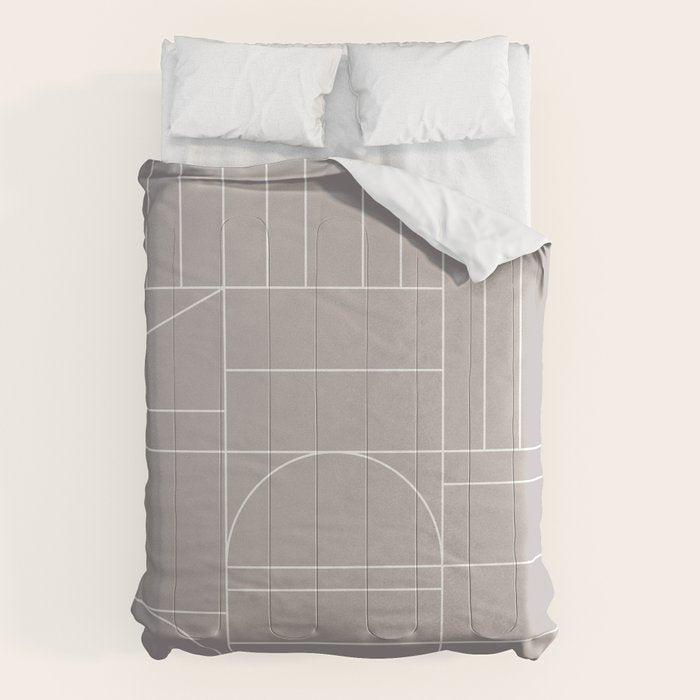 Deco Geometric 04 Grey Comforter Gallery Image 1
