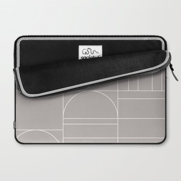 Deco Geometric 04 Grey Laptop Sleeve Gallery Image 2