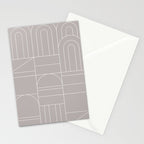 Deco Geometric 04 Grey Stationery Card Gallery Image 2