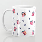 Lucky Ladybugs & Black Leaves Coffee Mug Gallery Image 3