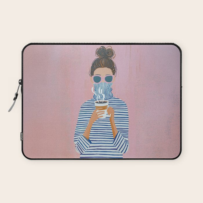 Cozy Morning Coffee Vibes Laptop Sleeve Gallery Image 1