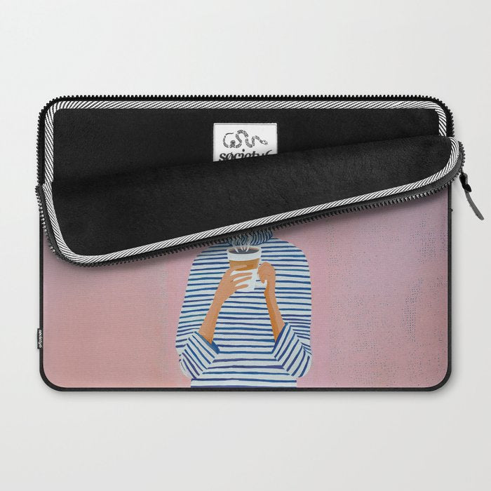 Cozy Morning Coffee Vibes Laptop Sleeve Gallery Image 2