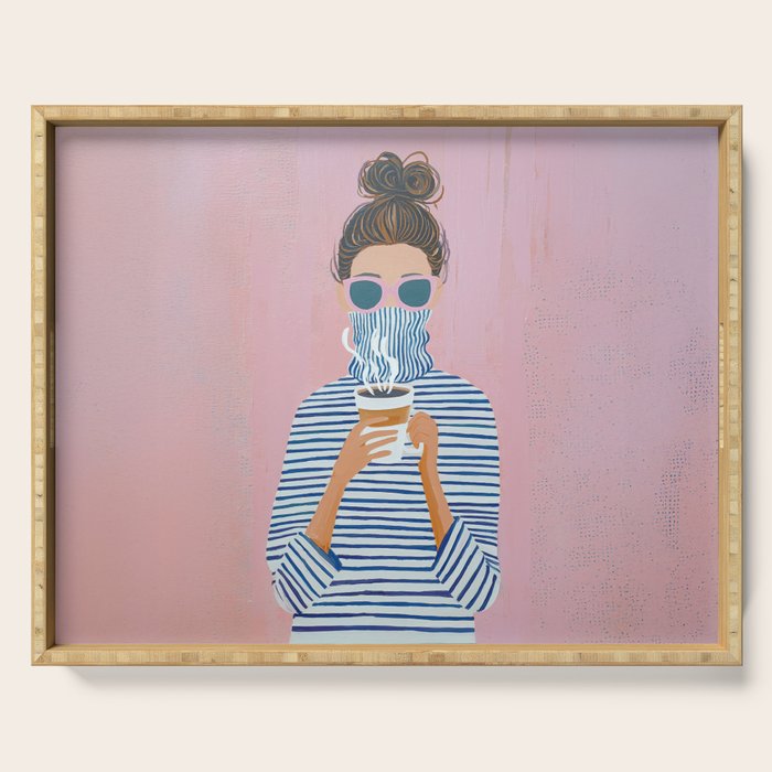Cozy Morning Coffee Vibes Serving Tray Gallery Image 1