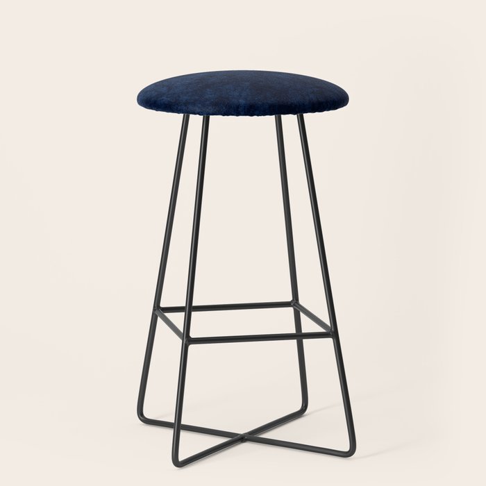 Blue Velvet Stool Gallery Image 1