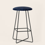 Blue Velvet Stool Gallery Image 1