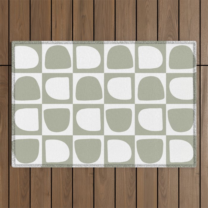 Art forms (sage) Outdoor Rug Gallery Image 1