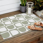 Art forms (sage) Outdoor Rug Gallery Image 2
