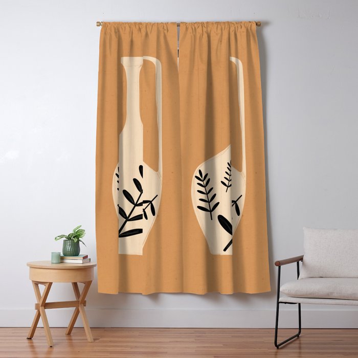 Minimal Abstract Art Vase Window Curtain Gallery Image 5
