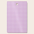 Gingham Check Pattern in Pastel Orchid Purple and White  Cutting Board Gallery Image 1