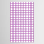 Gingham Check Pattern in Pastel Orchid Purple and White  Tablecloth Gallery Image 2