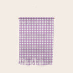 Gingham Check Pattern in Pastel Orchid Purple and White  Wall Hanging Gallery Image 1