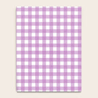 Gingham Check Pattern in Pastel Orchid Purple and White  Notebook Gallery Image 4