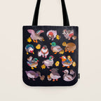 Duck and Duckling - dark Tote Bag Gallery Image 1