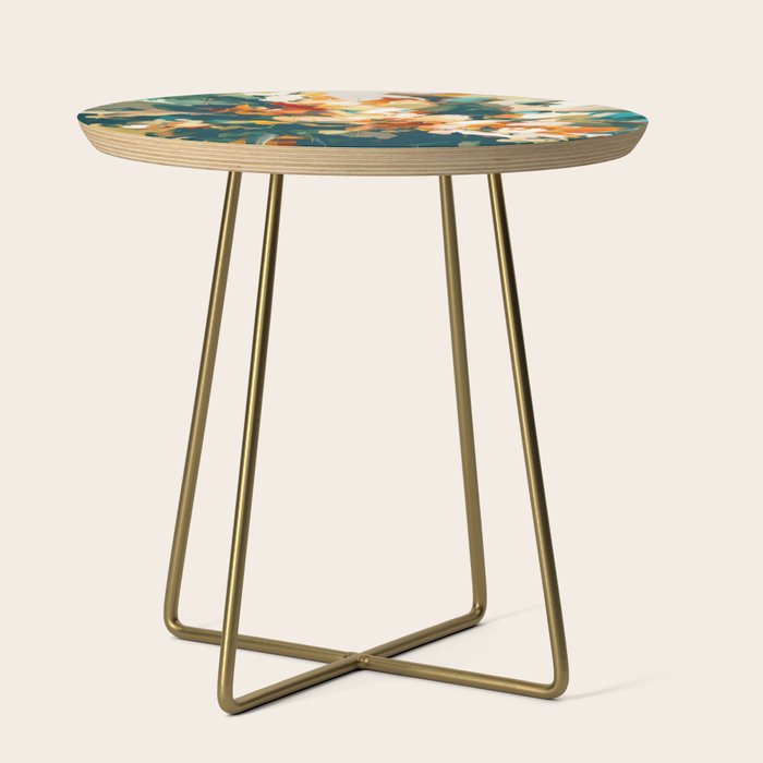 Abstract Floral Splashes Side Table Gallery Image 1
