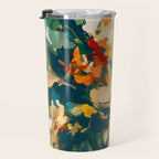 Abstract Floral Splashes Travel Mug Gallery Image 3