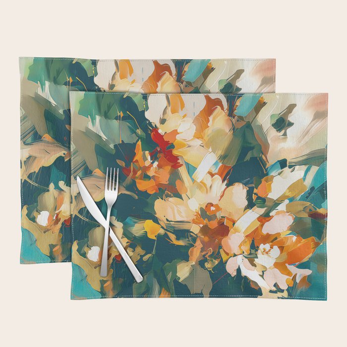 Abstract Floral Splashes Placemat Gallery Image 1