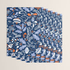 Wonderful ditsy holiday joy blue Wrapping Paper Gallery Image 3